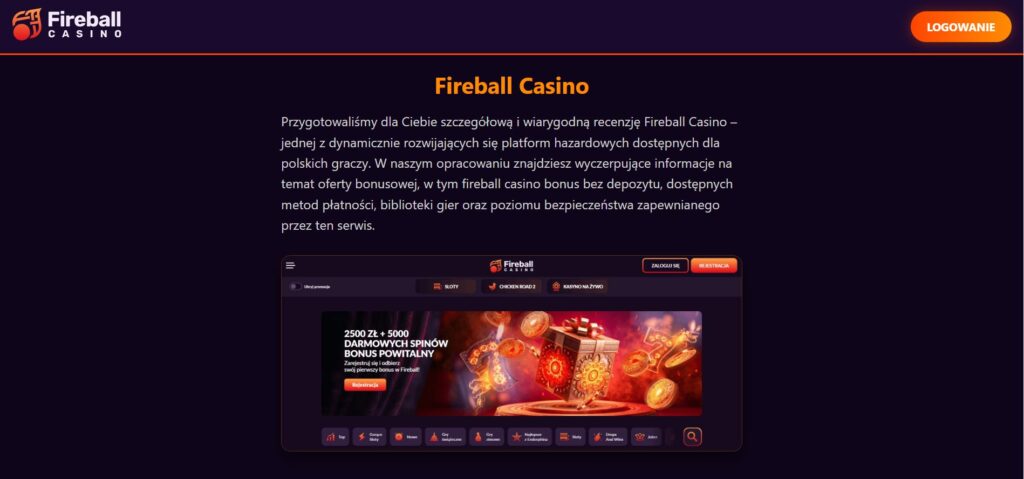 Fireball Casino Website